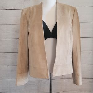 Tahari Faux Suede Open Jacket - Size 16